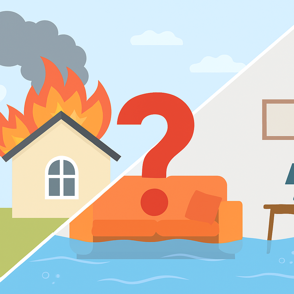 Kuva, jossa tulipalo ja vesivahinko