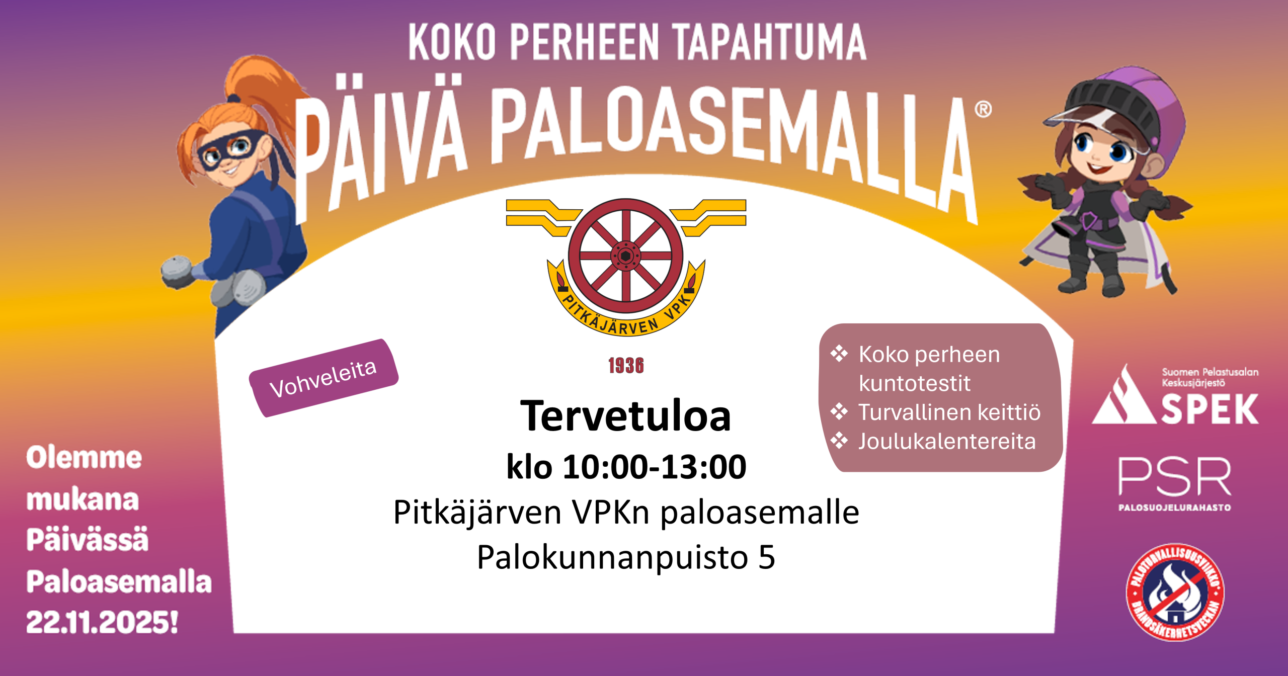 Päivä Paloasemalla 22.11.2025 klo 10:00-13:00